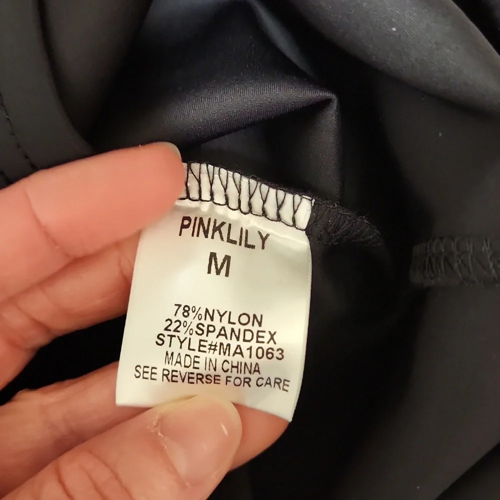 Pink Lily Keep Going Black High Neck Active Dress - Picture 5 of 10